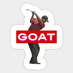 Tiger Woods GOAT Sticker